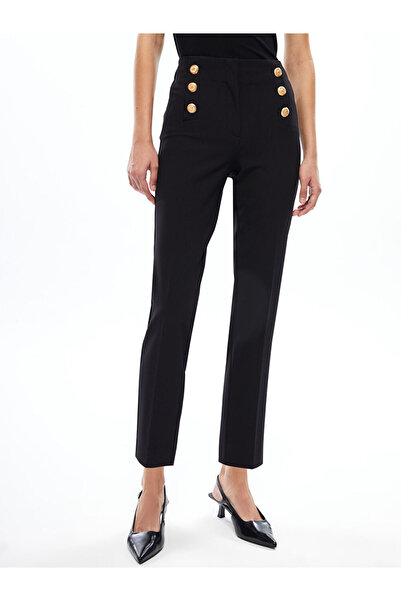 LC Waikiki Black Slim Fit Women's Trousers