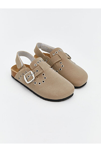 LC Waikiki Beige Suede Look Baby Girl Sandals