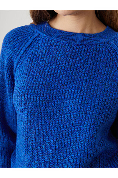 LC Waikiki Navy Blue Crew Neck Women's Knitwear Sweater