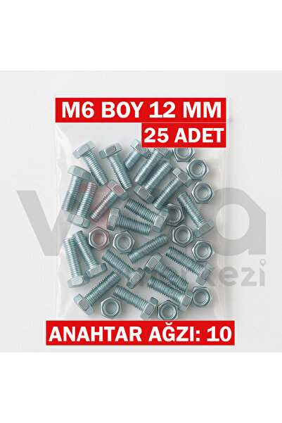 vida merkezi yapıları birleştiren güç M6x12 Altı Köşe Cıvata + Somun Takımı –...