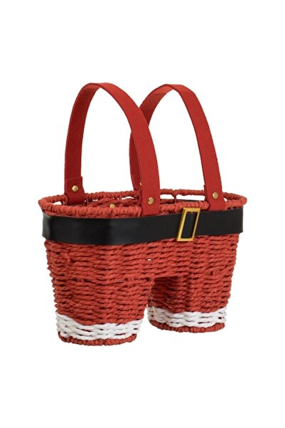 OEM Coșuleț de Crăciun cu băuturi - pantaloni de Moș Crăciun 27x14.5x16cm