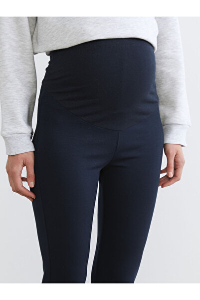 LC Waikiki Navy Blue High Waist Flared Women's Leggings Pants