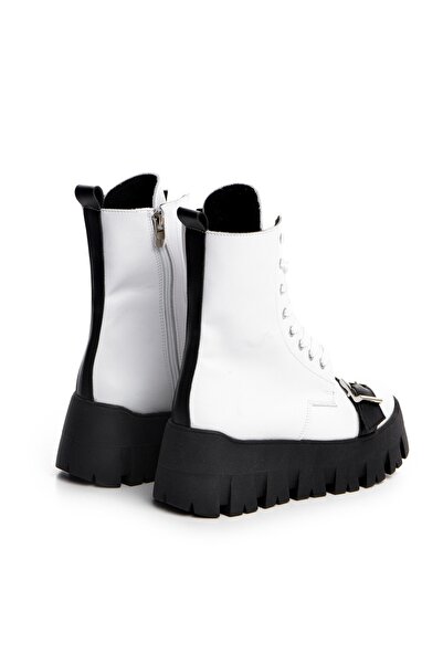 Vanilla Days Valeria Premium White Genuine Leather Boots