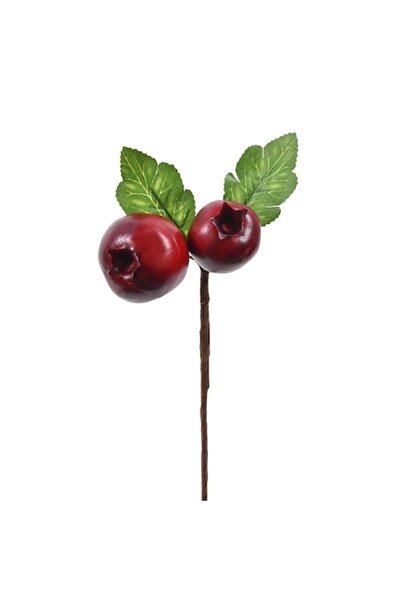 OEM Creangă decorativă de Crăciun cu rodie, 33 cm, 2 rodii roșii