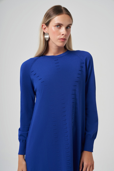 Nuss Βασικό πλεκτό τουνίκ 907 μπλε κοβαλτίου