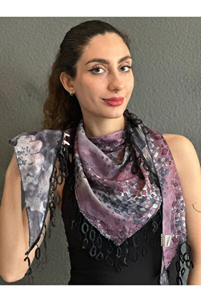 Gönülden Tasarım Double Sided Lace Women's Scarf Shawl 155X45 cm
