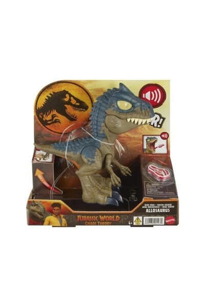 mattel Figurina Jurassic World,Allosaurus Mega Roar, 30x15cm