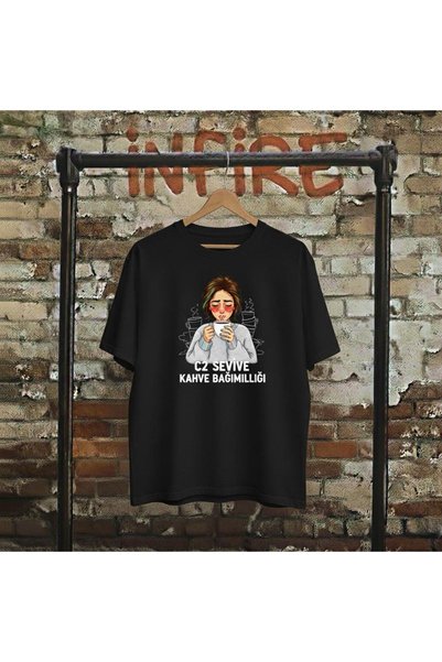 Infire clothing Unisex Oversized Brown Printed T-Shirt