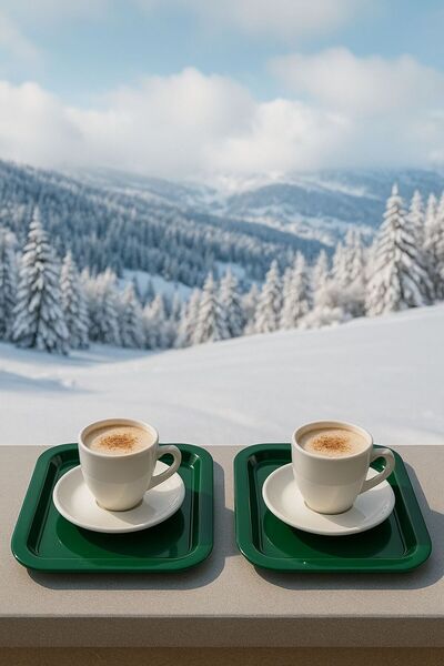 The fabrication 2-Piece Colorful Unbreakable Plastic Square Flat Coffee & Tea...