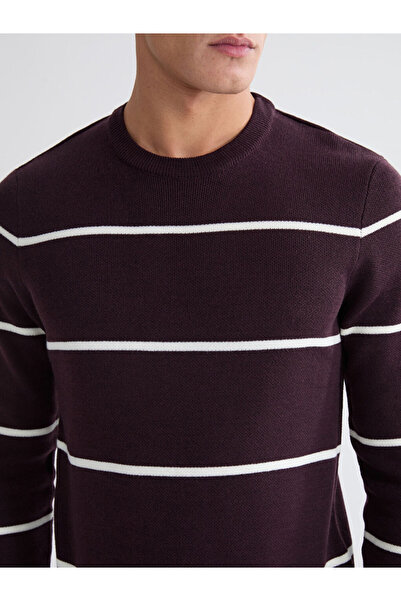 LC Waikiki Create Your Style from Uzg Store | Crew Neck Long Sleeve Striped Men's Knitwear Sweater