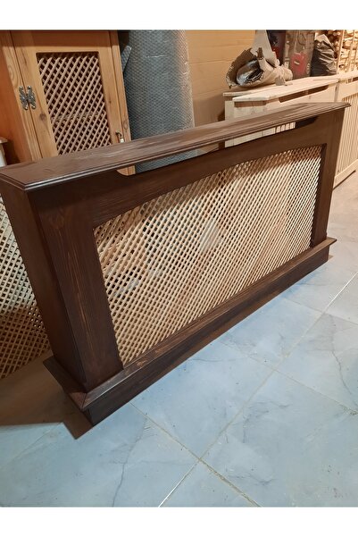 handwood Ahşap Petek Önü Kapama Dresuar Koyu Ceviz Şömine TASARIM 106cm iç ölçü