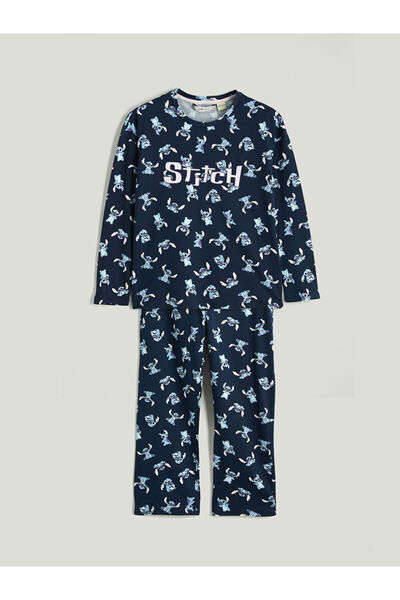 LC Waikiki Bisiklet Yaka Stitch Baskılı Kadın Pijama