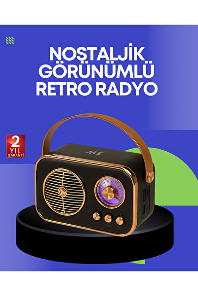 Genel Markalar Trendlia Klasik Retro Radyo – Bluetooth Destekli, FM Özellikli...