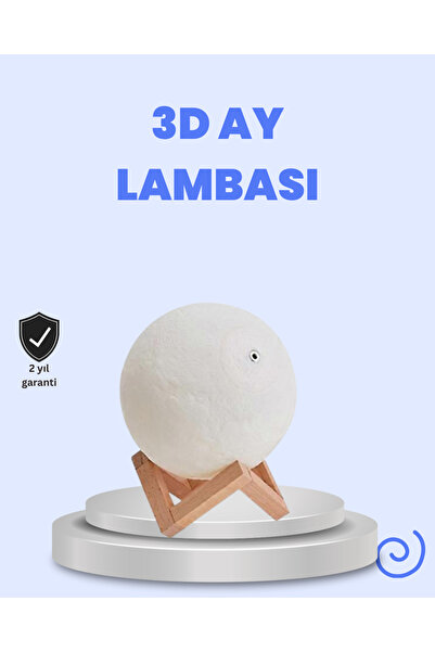 UCUZTEKNO RGB Modlu 16 Renkli Ay Gece Lambası 3D Baskı