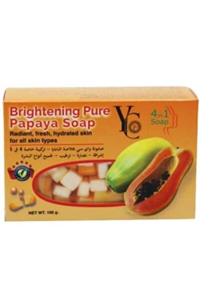 YC صابون البابايا العشبي النقي 4 في 1 - 100 غرام