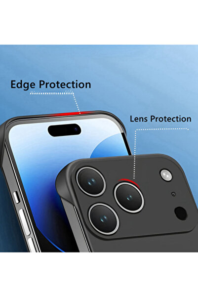 Generic Magnetic Case for iPhone 17 Pro，without Edges，Ultra Slim，Solid Color Borderless 17 Pro Cover