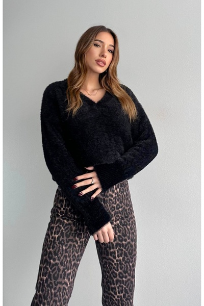 fujya V-Neck Basic Soft Knit Sweater