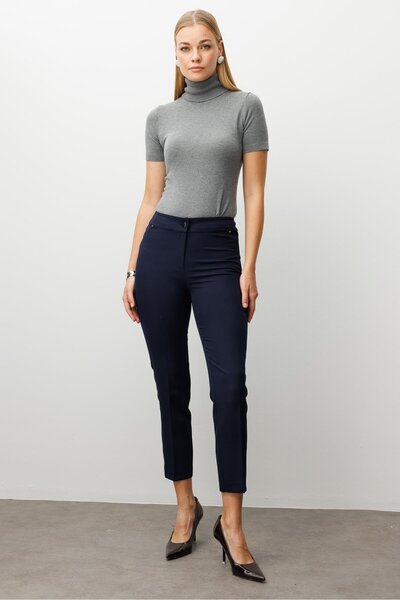 Moda İlgi Modailgi Yan Cep Dar Paça Pantolon Lacivert
