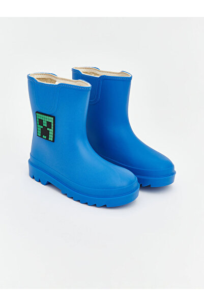 LC Waikiki Blue Printed Boy's Rain Boots
