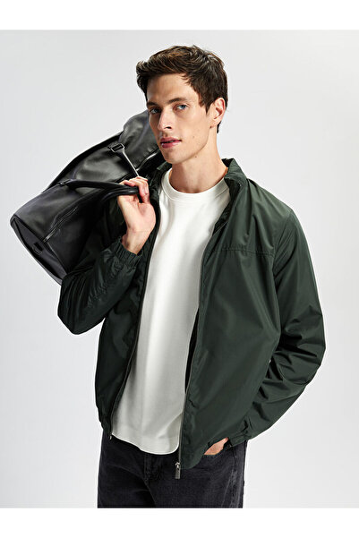 LC Waikiki Khaki Standard Fit Hooded Men's Coat