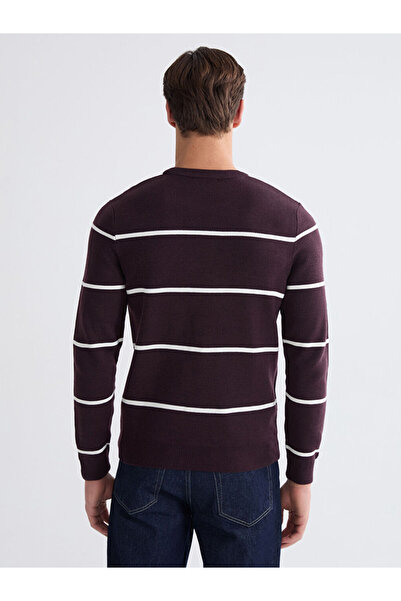 LC Waikiki Create Your Style from Uzg Store | Crew Neck Long Sleeve Striped Men's Knitwear Sweater