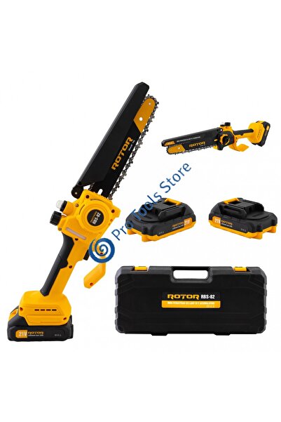 Rotor Mini 8" Battery Chainsaw with 2x 21V/2Ah Batteries and Charger RBS-82