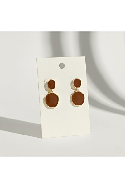 Candy Nuveria Mineli Sallantılı Altın Kaplama Küpe