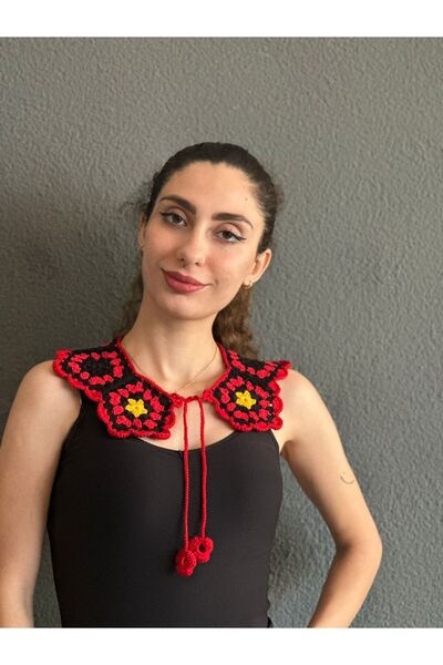 Gönülden Tasarım Hand Knitted Motif Women's Shirt Clothing Accessory Collar