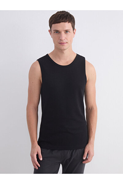 LC Waikiki Black Crew Neck Thermal Men's Undershirt