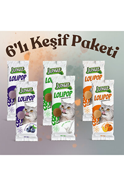 Jungle Kedi Lolipop Keşif Paketi * 6'lı