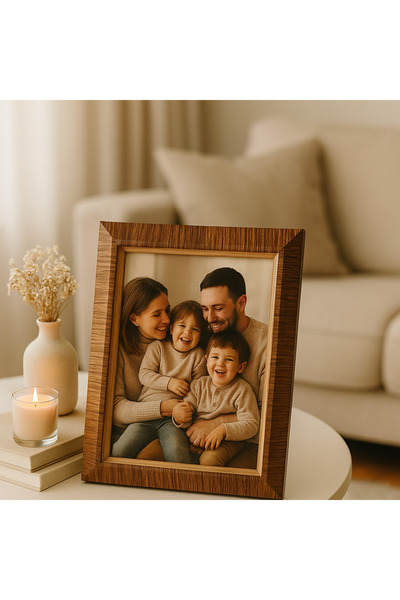 store trend Premium Resin Ahşap Desenli 15x20 cm Fotoğraf Çerçevesi – Dekorat...