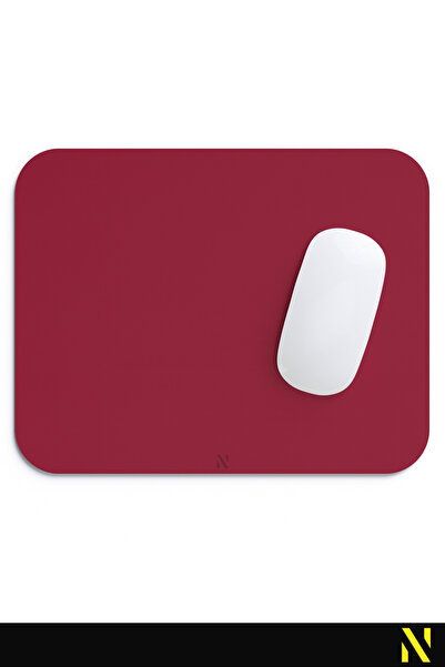 nilizma Burgundy Colored Ergonomic Mouse Pad with Non-Slip Surface for Home and Office Use Mouse Mat Mousepad