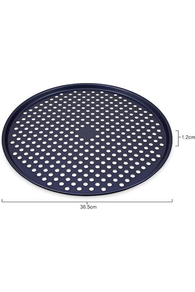 DELPI Pizza Pan, Non-Stick Coating, 36.5 cm, Carbon Steel, Dark Blue