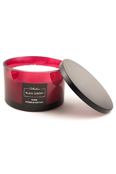COLLECTİON Lumânare parfumată decorativă 8x13.5cm Black Cherry Home Premium E...