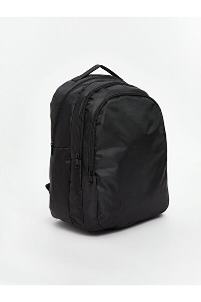 LC Waikiki Black Plain Zippered Men's Backpack