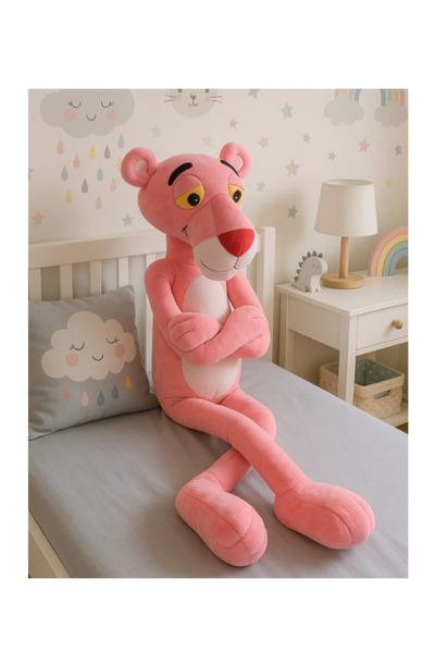 Flower Toys Oyuncak Pembe Panter Peluş 90 Cm Uyku Oyun Arkadaşım Hediyelik
