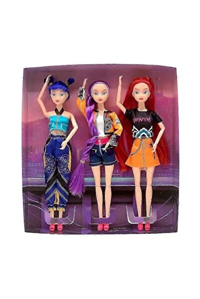 victiny Set de 3 figurine Cosplay Kpop Demon Hunters, 30 cm, PVC