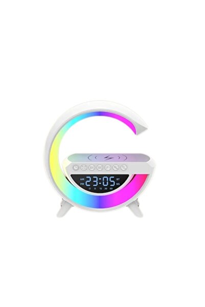 OEM 15W Fast Wireless Charger, 5-in-1 with Bluetooth Speaker, RGB Lamp, Digital Clock & Wake-up Alarm, W