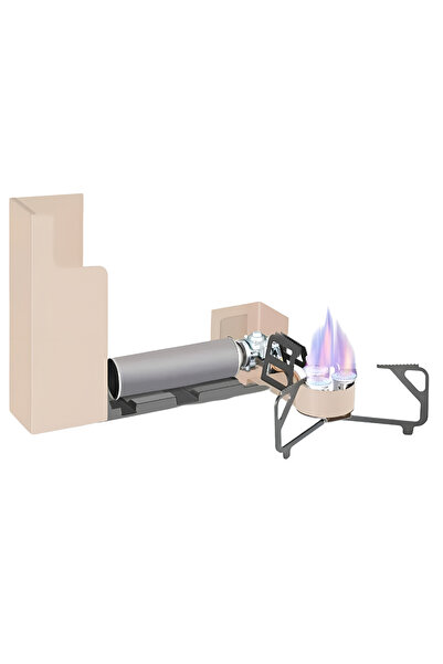 Cady One موقد غاز محمول بثلاث شعلات بقوة 6800 وات، يستخدم عبوة غاز أو أسطوانة غاز كبيرة.