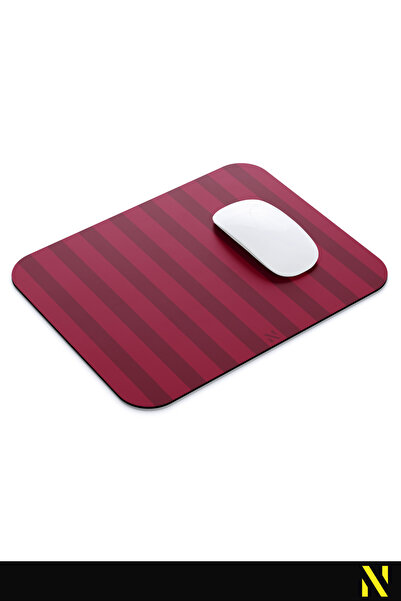 nilizma Burgundy Colored Striped Ergonomic Mouse Pad with Non-Slip Surface for Home and Office Use Mouse Mat Mousepad