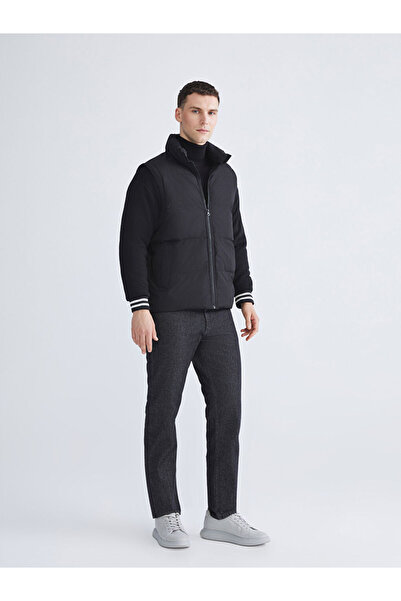 LC Waikiki Black Detachable Sleeve Men's Puffer Jacket