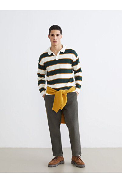 LC Waikiki Khaki Comfortable Fit Velvet Men's Trousers