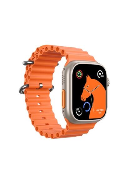 stuffix Smartwatch Z68 Ultra Series 8, NFC, 49 mm, Bluetooth Calling, Wireless Charging, HD, Orange