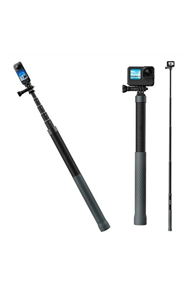 Generic Invisible Selfie Stick Carbon Fiber Extension Pole for GoPro & Insta360 (120cm)