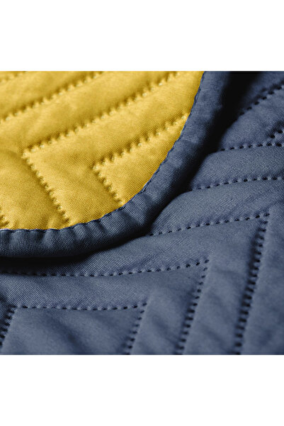 Amelia Home Quilted bedspread, Softa, density 70 g/m2, 170x210 cm, Indigo/Yellow