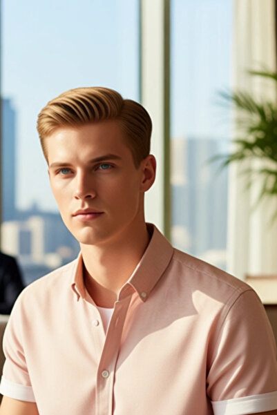 PayBuy Men's Relaxed Fit Long Sleeve Woven Shirt Design Offering Everyday Elegance and Comfort Durable