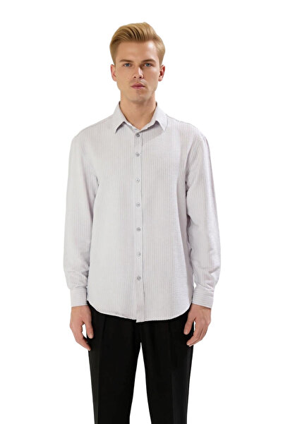 PayBuy Men's Textured Long Sleeve Regular Fit Shirt Offers Everyday Elegance and Functionality Durable Stylish