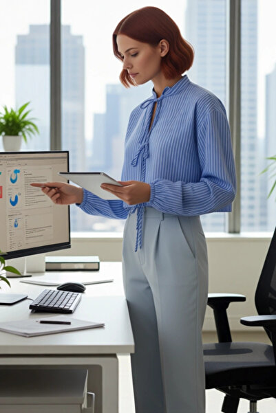 PayBuy Striped Tie-Up Detail Crop Shirt Women's Summer Style Relaxed Fit Woven Top Beach and Casual Chic