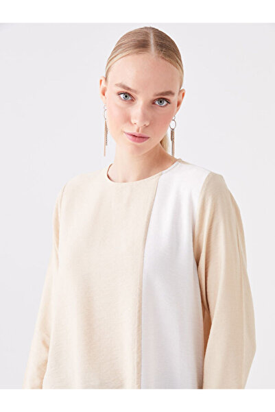 LC Waikiki Crew Neck Color Block Long Sleeve Women's Tunic
