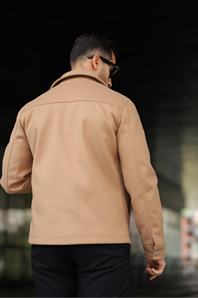 BASEL.CO Мъжка кашмирена яке с двойна цип и детайли - Old Money Style